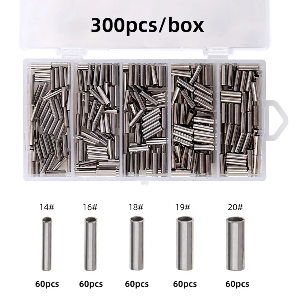 300 Pieces Copper Fishing Wire Pipe Sleeves for Secure Connection Ideal for Drag and Bottom Fishing Applications
300 Pieces Copper Fishing Wire Pipe Sleeves for Secure Connection Ideal for Drag and Bottom Fishing Applications