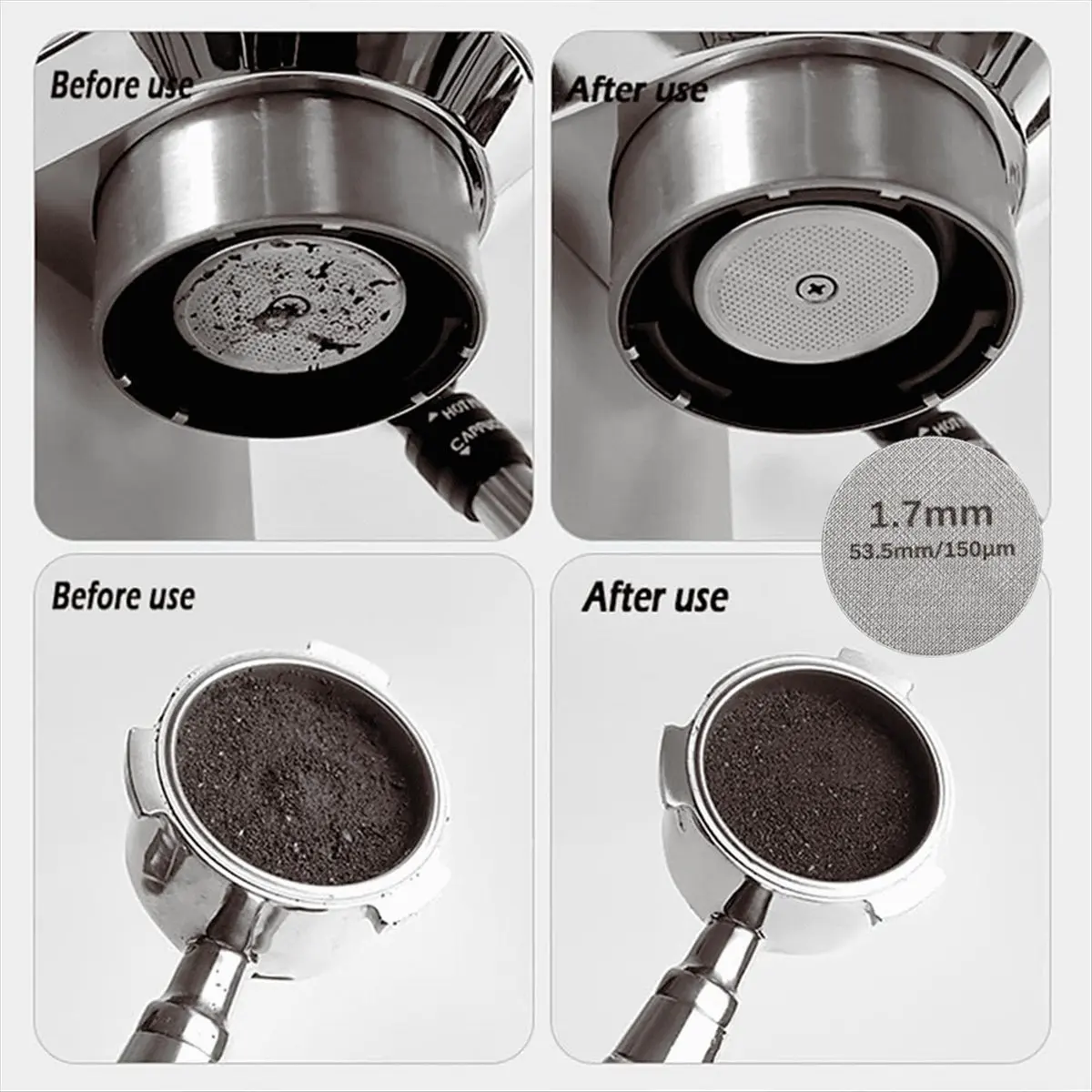 AA97 WDT Tools Espresso Puck Screen - 54mm Dosing Funnel & Stainless Steel Needles Coffee Stirrer Distribution Tool
AA97 WDT Tools Espresso Puck Screen - 54mm Dosing Funnel & Stainless Steel Needles Coffee Stirrer Distribution Tool