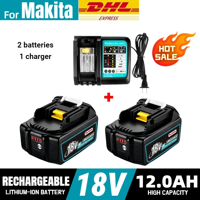 New original 18v Rechargeable Lithium Ion battery for Makita 18 v Battery BL1815 BL1830 BL1840 BL1860 BL1860B 18V 6Ah/8Ah/12Ah
New original 18v Rechargeable Lithium Ion battery for Makita 18 v Battery BL1815 BL1830 BL1840 BL1860 BL1860B 18V 6Ah/8Ah/12Ah