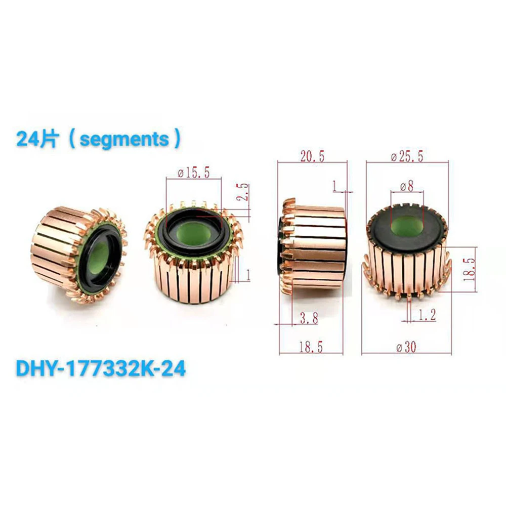 10pcs 25.5*8*18.5(20.5)*24P Copper Bars Alternator Electric Motor Commutator DHY-177332K-24
10pcs 25.5*8*18.5(20.5)*24P Copper Bars Alternator Electric Motor Commutator DHY-177332K-24