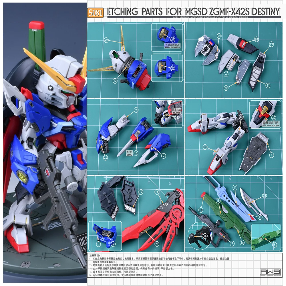 Madworks S81 Photo Etch Detail Up Self Adhesive for MGSD ZGMF X42S Destiny Model Hobby Craft DIY Upgrade Modification Accessory
Madworks S81 Photo Etch Detail Up Self Adhesive for MGSD ZGMF X42S Destiny Model Hobby Craft DIY Upgrade Modification Accessory