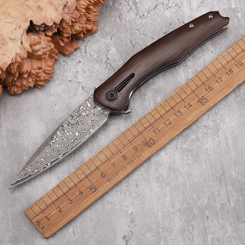 VG10 Damascus Steel Folding Knife Outdoor Mountaineering and Camping Survival Tool
VG10 Damascus Steel Folding Knife Outdoor Mountaineering and Camping Survival Tool