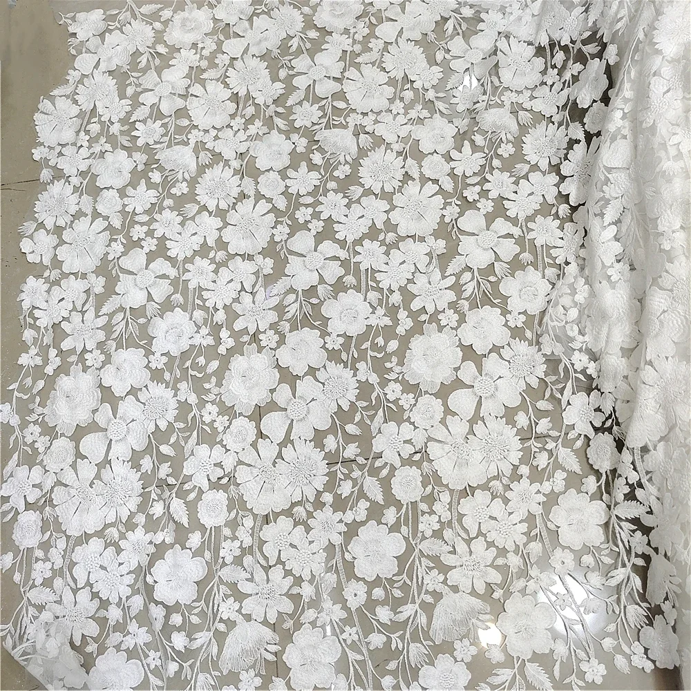 Pure Cotton Embroidery Flower Lace Fabric, 3D Applique, Wedding Dress, Bride, Customized, High Grade Background Decoration
Pure Cotton Embroidery Flower Lace Fabric, 3D Applique, Wedding Dress, Bride, Customized, High Grade Background Decoration