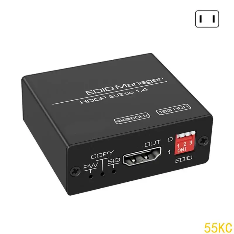 55KC Advanced HDTV-compatible EDID Management 4K 60Hz Emulator Supporting 18G Bandwidth Efficient
55KC Advanced HDTV-compatible EDID Management 4K 60Hz Emulator Supporting 18G Bandwidth Efficient