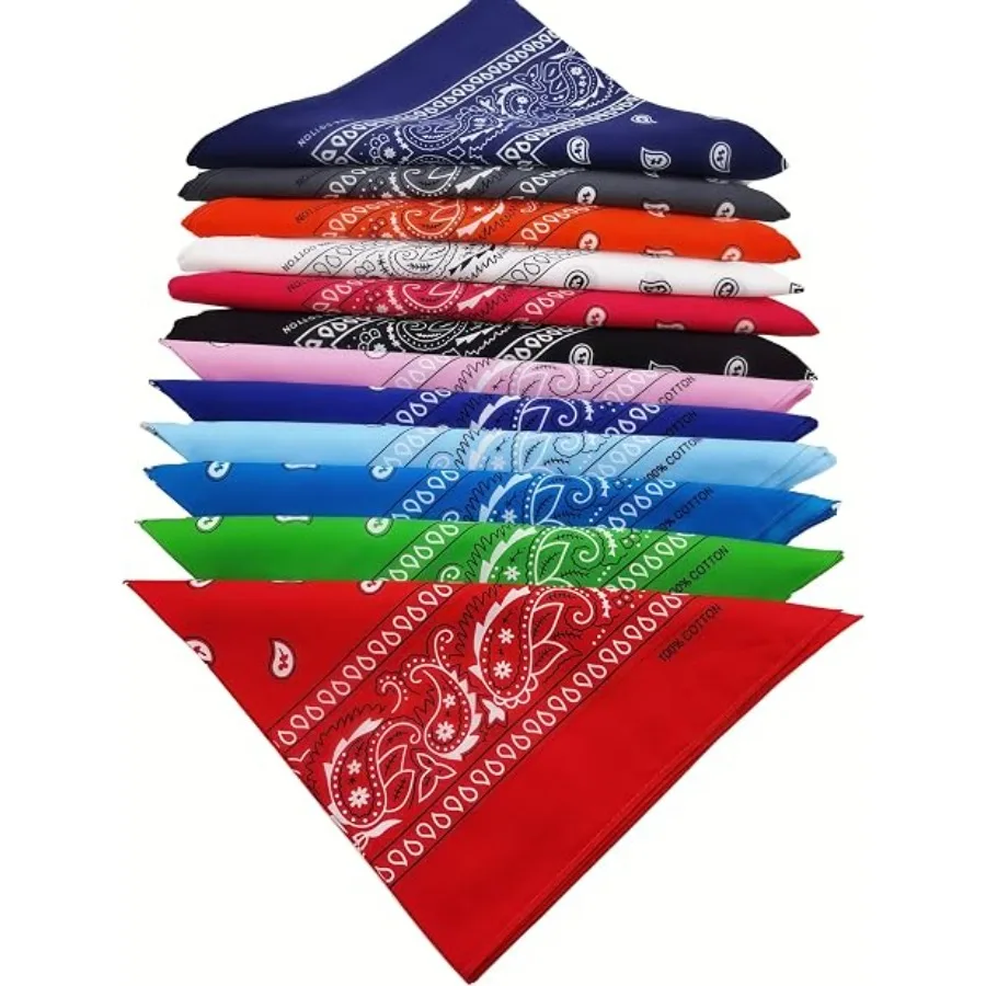 100% Cotton Fine thick Bandanas Fashion Scarf for Men Women Paisley printed 22 inches 12pcs packed in Gift box,12 Colors
100% Cotton Fine thick Bandanas Fashion Scarf for Men Women Paisley printed 22 inches 12pcs packed in Gift box,12 Colors