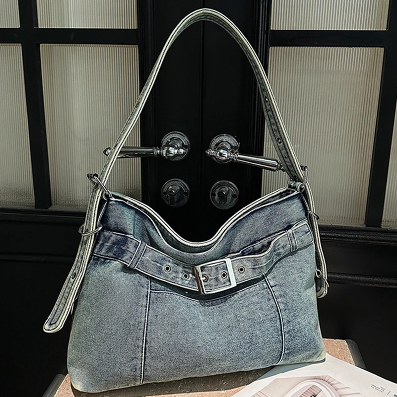 High Quality Large-Capacity Handbag Denim Women Handbag Female Designer Shoulder Crossbody Bag Wash Denim Girls Messenger Bags
High Quality Large-Capacity Handbag Denim Women Handbag Female Designer Shoulder Crossbody Bag Wash Denim Girls Messenger Bags