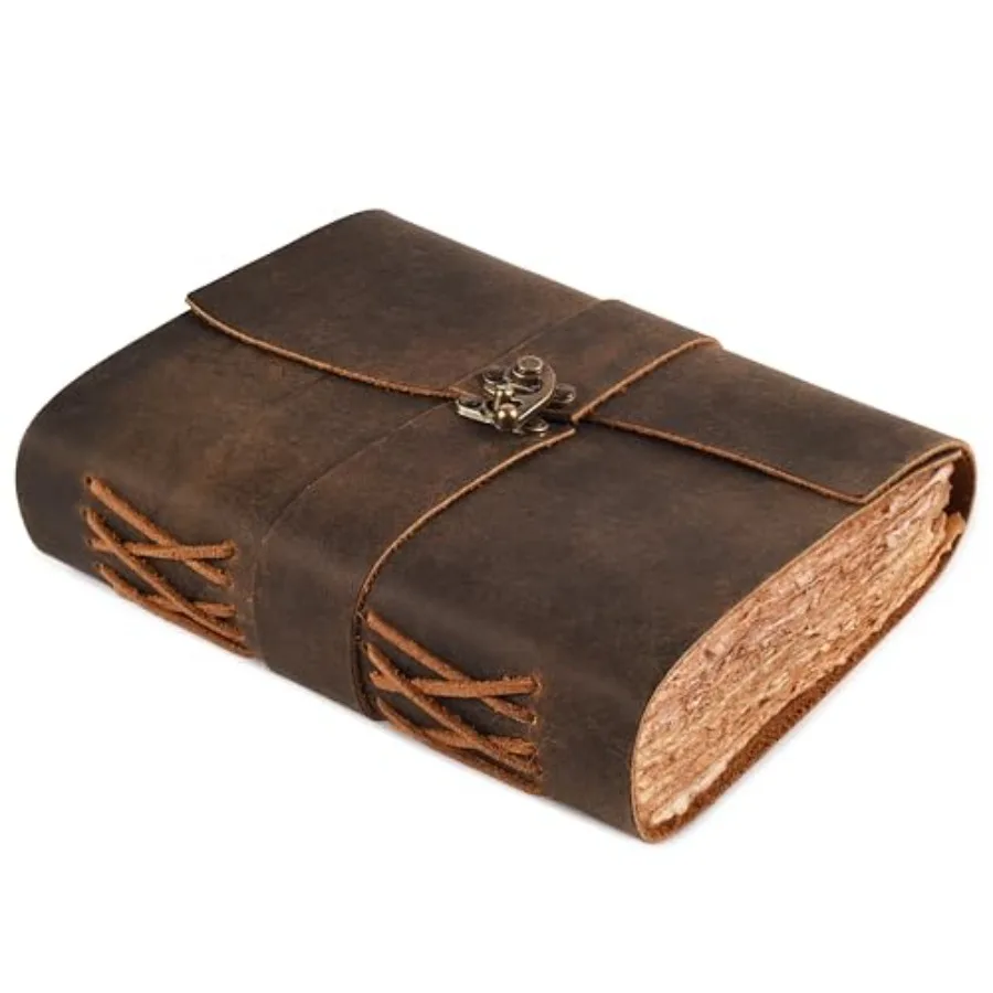 Leather Journal for Women and Men Vtage Leather Bound Journal with Lock Book of Shadows, Writing and Travel Journal 200 Pages H
Leather Journal for Women and Men Vtage Leather Bound Journal with Lock Book of Shadows, Writing and Travel Journal 200 Pages H