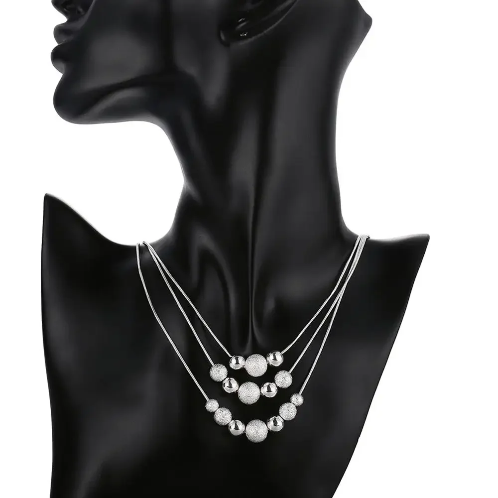 Hot Sale 925 Sterling Silver Necklace Classic Jewelry 18 Inches Snake Chain Round Beads Fine Wedding Party Christmas Gifts
Hot Sale 925 Sterling Silver Necklace Classic Jewelry 18 Inches Snake Chain Round Beads Fine Wedding Party Christmas Gifts