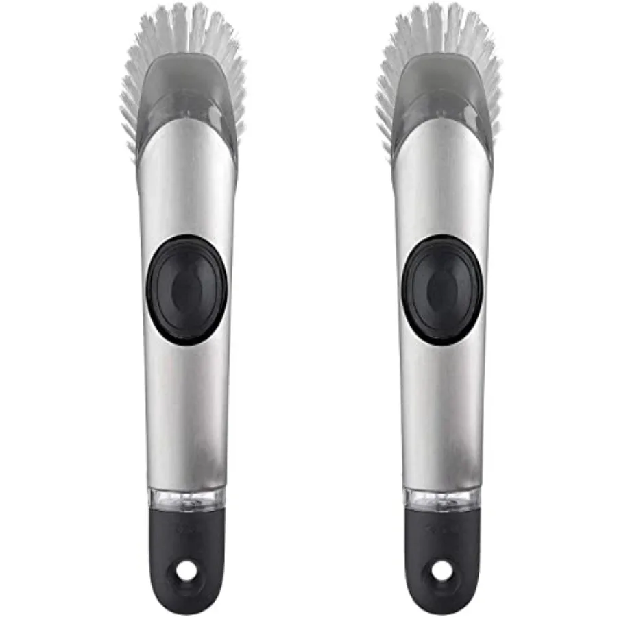 Steel Soap Dispensing Dish Brush 2 Pack
Steel Soap Dispensing Dish Brush 2 Pack