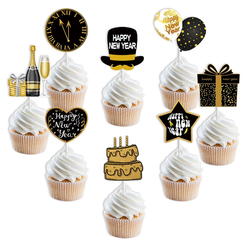 12/24Pcs New Year 2025 Cake Topper Set New Year Eve Party Cake Decor New Year Party Baking Dessert Cake Topper Decoration
12/24Pcs New Year 2025 Cake Topper Set New Year Eve Party Cake Decor New Year Party Baking Dessert Cake Topper Decoration