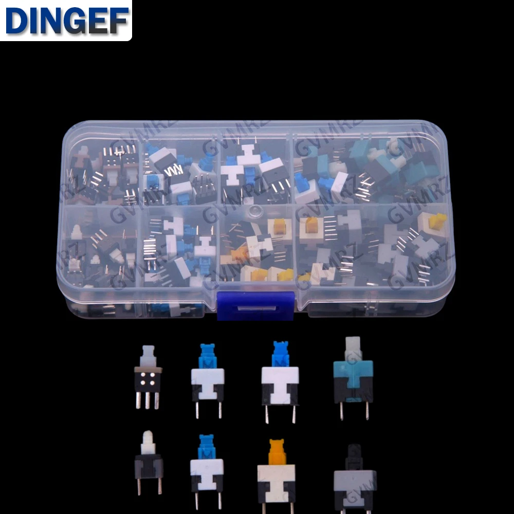 8Values 80PCS Pushbutton switch box, 5.8*5.8/7*7/8*8/8.5*8.5MM, 8 types of self-locking and non-locking, 5.8x5.8/7x7/8x8/8.5x8.5
8Values 80PCS Pushbutton switch box, 5.8*5.8/7*7/8*8/8.5*8.5MM, 8 types of self-locking and non-locking, 5.8x5.8/7x7/8x8/8.5x8.5