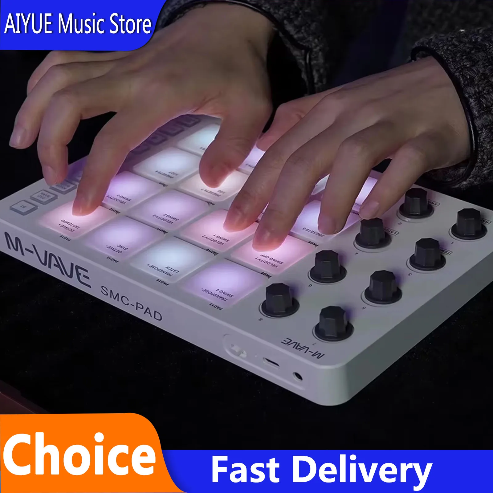 M-VAVE SMC-PAD MIDI Controller Keyboard BT Strike Pad RGB Backlight MIDI Connection Low Latency 3.5mm Output Interface RGB Pads
M-VAVE SMC-PAD MIDI Controller Keyboard BT Strike Pad RGB Backlight MIDI Connection Low Latency 3.5mm Output Interface RGB Pads