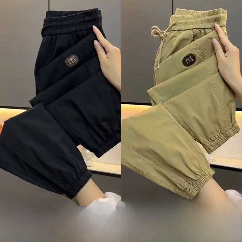 Ice Silk Men's Casual Pants Loose Fit Quick Dry Nine-Tenths Summer Sports Workwear Trendy Brand Breathable Harlan Pants
Ice Silk Men's Casual Pants Loose Fit Quick Dry Nine-Tenths Summer Sports Workwear Trendy Brand Breathable Harlan Pants