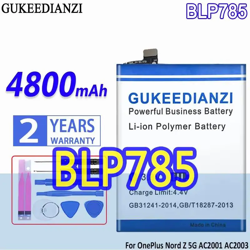 Mobile Phone Battery 4800Mah For Oneplus Nord Z 5G AC2001 AC2003 One Plus 1+ High-Efficiency BLP785
Mobile Phone Battery 4800Mah For Oneplus Nord Z 5G AC2001 AC2003 One Plus 1+ High-Efficiency BLP785