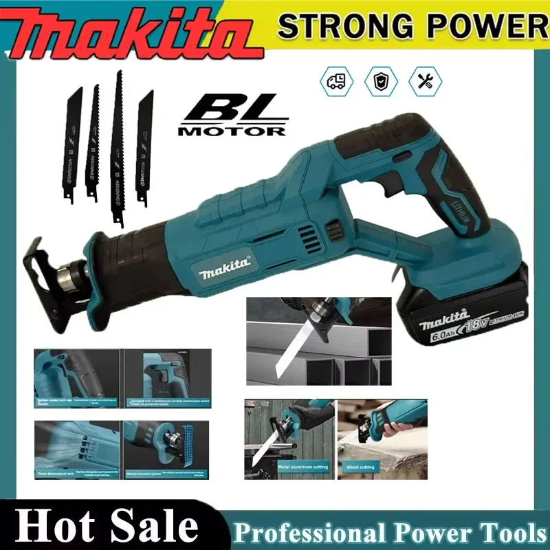 Makita Brushless Reciprocating Saw High-Power Cutting Saw Handheld Multifunctional Household Small Electric Saw No Battery
Makita Brushless Reciprocating Saw High-Power Cutting Saw Handheld Multifunctional Household Small Electric Saw No Battery