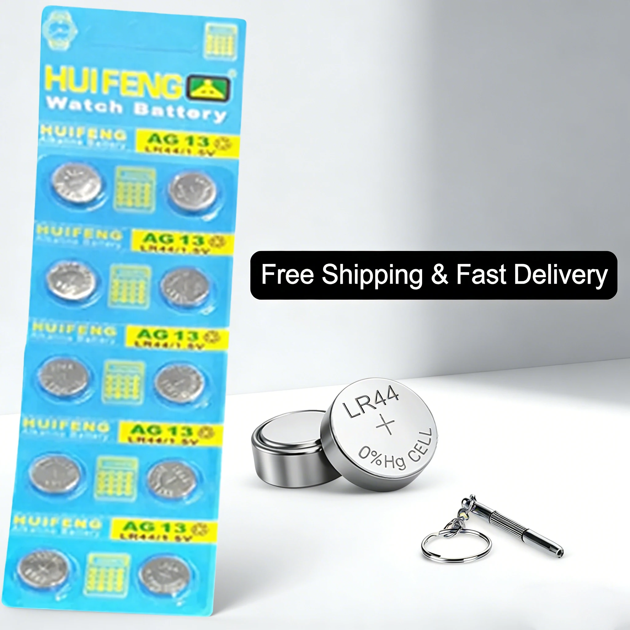 LR44 AG13 Battery 1.5V High Capacity Alkaline Button Cells A76 357A Replacement for Car Key Fob Watch Toy
LR44 AG13 Battery 1.5V High Capacity Alkaline Button Cells A76 357A Replacement for Car Key Fob Watch Toy