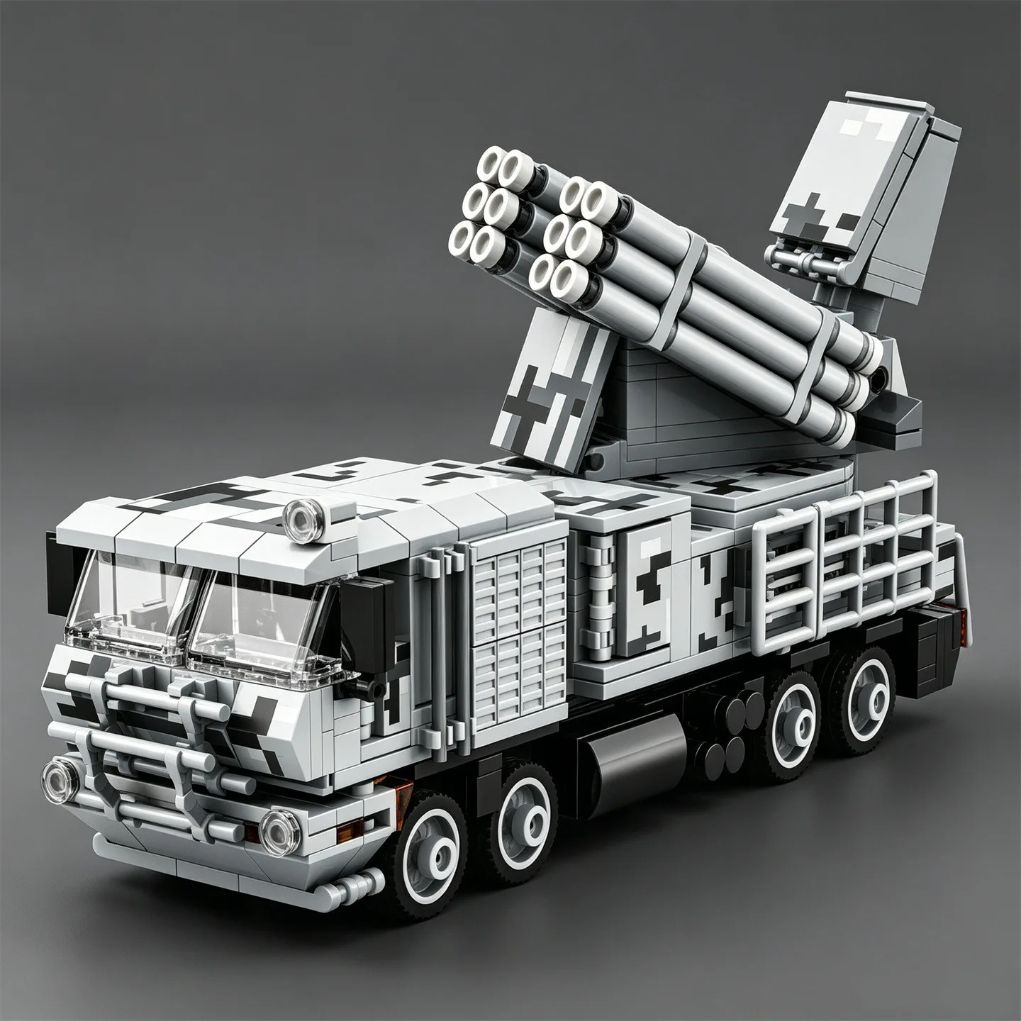 “PANTSIR-SM” Air Defense System Building Block Model: 8x8 Wheeled Armored Vehicle Toy Air Defense Missile and Gun System (ZRPK)
“PANTSIR-SM” Air Defense System Building Block Model: 8x8 Wheeled Armored Vehicle Toy Air Defense Missile and Gun System (ZRPK)