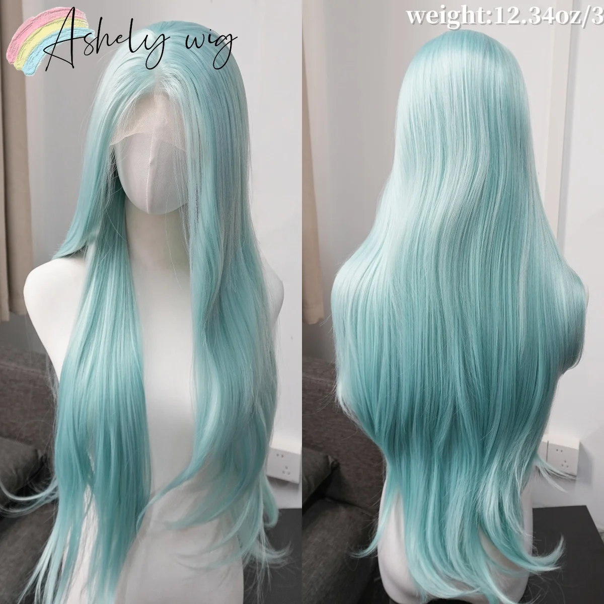 Ashely Light Blue Wigs for Women Mint Blue 13x4 HD Lace 30inch Long Straight Silky Glueless Synthetic Lace Front Wig for Cosplay
Ashely Light Blue Wigs for Women Mint Blue 13x4 HD Lace 30inch Long Straight Silky Glueless Synthetic Lace Front Wig for Cosplay