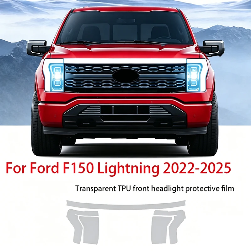 Fit For Ford F150 Lightning 2022-2025 Smoked Black TPU Headlight Film Pre Cut Anti Scratch Full Coverage Protective Vinyl Cover
Fit For Ford F150 Lightning 2022-2025 Smoked Black TPU Headlight Film Pre Cut Anti Scratch Full Coverage Protective Vinyl Cover
