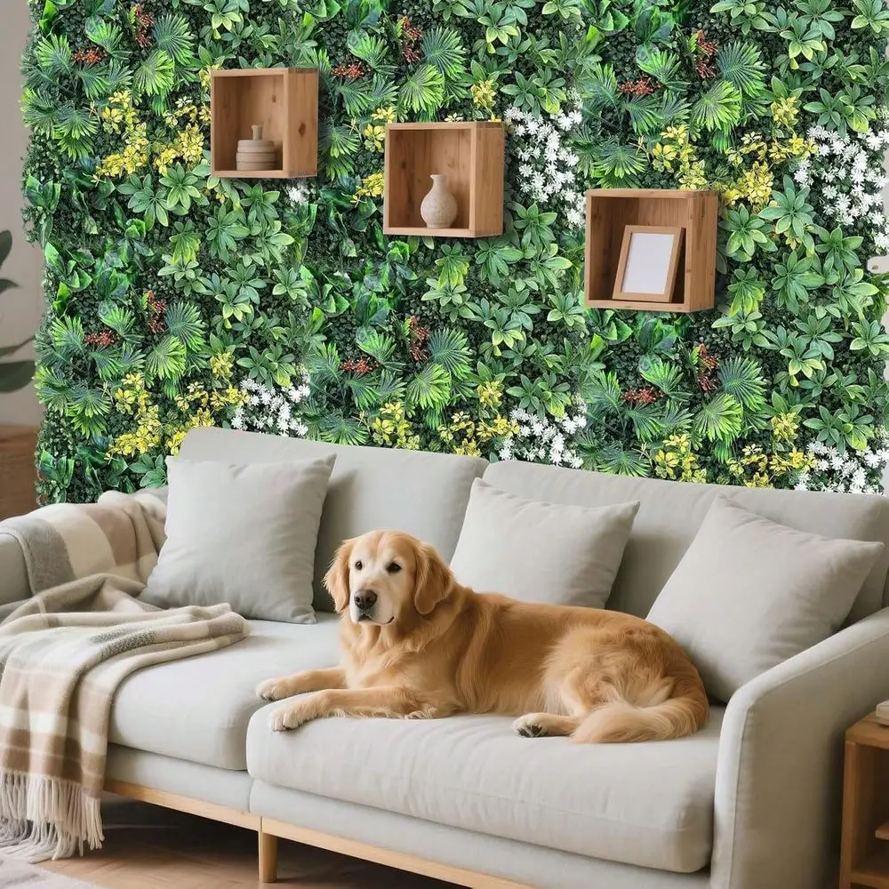 Artificial Grass Wall Panels,20 X 20 Boxwood Wall Panels With Zip Ties And Tropical Leaves, Faux Greenery Privacy Fence Screen,
Artificial Grass Wall Panels,20 X 20 Boxwood Wall Panels With Zip Ties And Tropical Leaves, Faux Greenery Privacy Fence Screen,