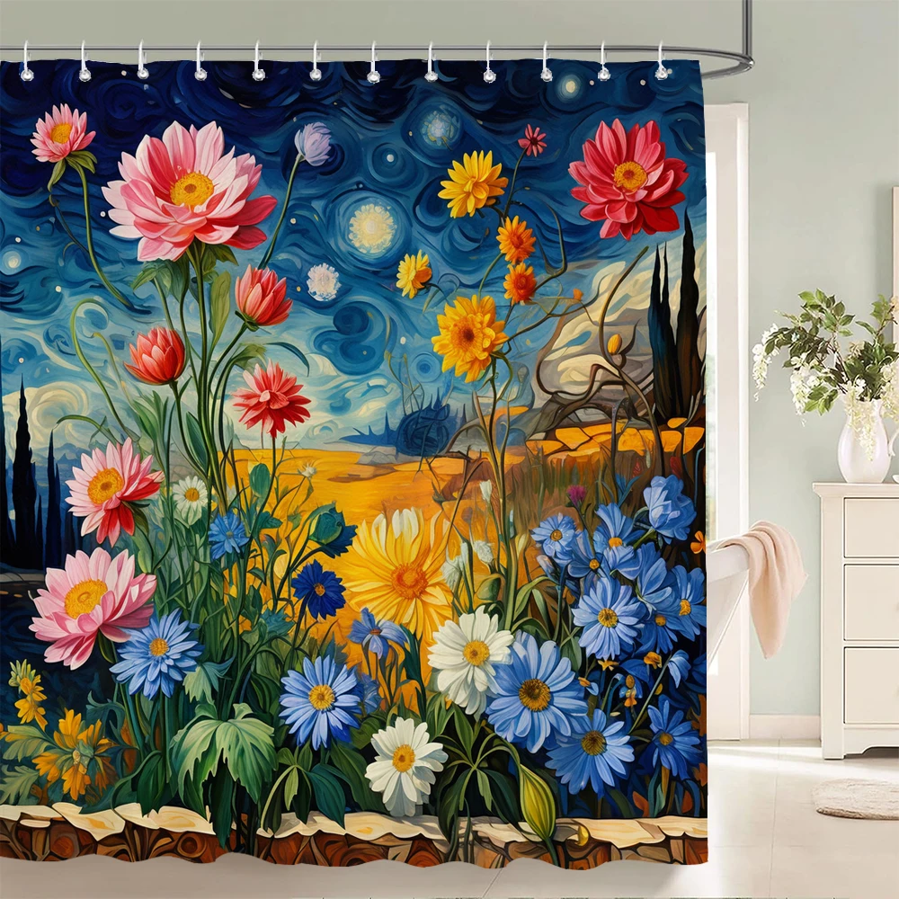 3D Shower Curtain Beautiful Flowers Plant Printed Bathroom Curtain Waterproof Polyester Bath Curtains for Bathroom with Hooks
3D Shower Curtain Beautiful Flowers Plant Printed Bathroom Curtain Waterproof Polyester Bath Curtains for Bathroom with Hooks
