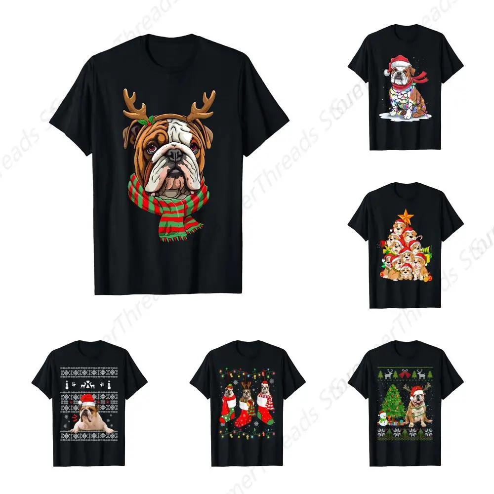 English Bulldog Christmas Tree Cute Santa Hat Lights Xmas T-Shirt
English Bulldog Christmas Tree Cute Santa Hat Lights Xmas T-Shirt