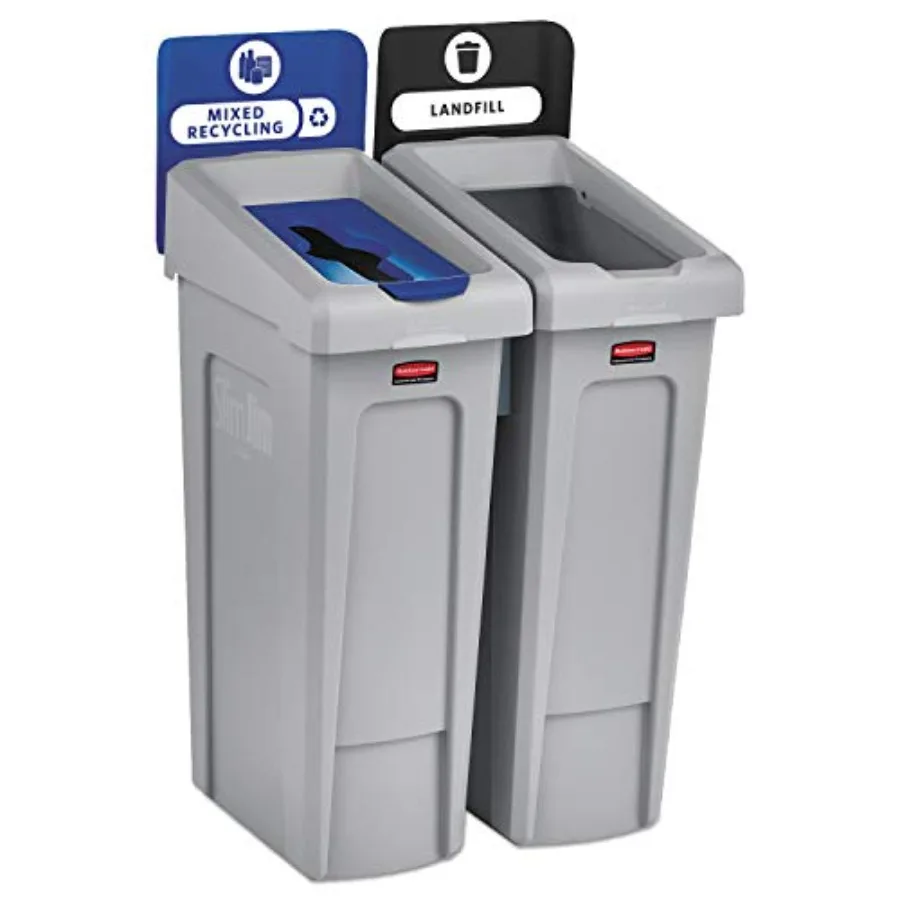 Slim Jim Recycling Station Landfill/Mixed Recycling Bin/Can/Kit/Station, 23-Gallon, for Offices/Home/Higher Education/Commercia
Slim Jim Recycling Station Landfill/Mixed Recycling Bin/Can/Kit/Station, 23-Gallon, for Offices/Home/Higher Education/Commercia