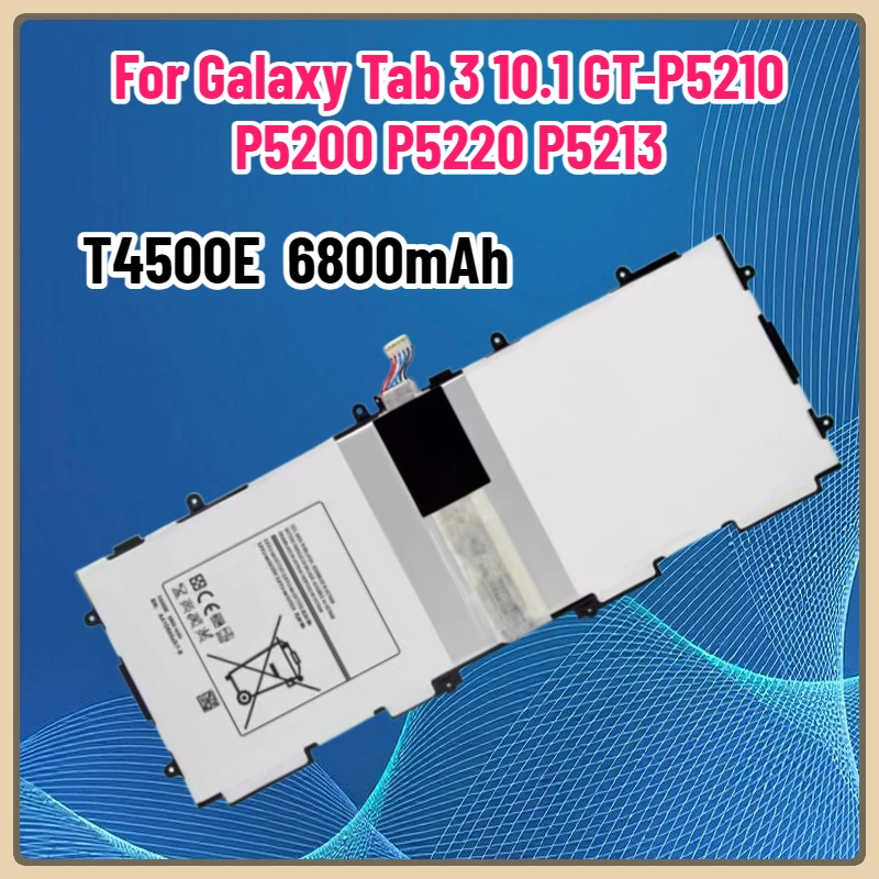 T4500E 6800mAh Battery for Galaxy Tab 3 10.1 GT-P5210 P5200 P5220 P5213 Mobile Phone Batteries
T4500E 6800mAh Battery for Galaxy Tab 3 10.1 GT-P5210 P5200 P5220 P5213 Mobile Phone Batteries