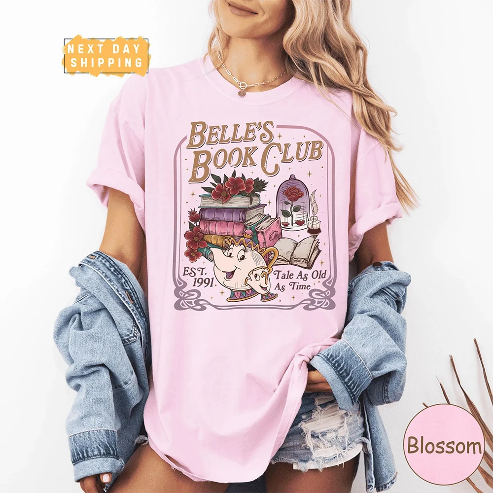 Disney New Hot Summer Women's Retro Belle's Book Club Sweatshirt Tale As Old As Time Pullover Beauty And the Beast T-shirt
Disney New Hot Summer Women's Retro Belle's Book Club Sweatshirt Tale As Old As Time Pullover Beauty And the Beast T-shirt 