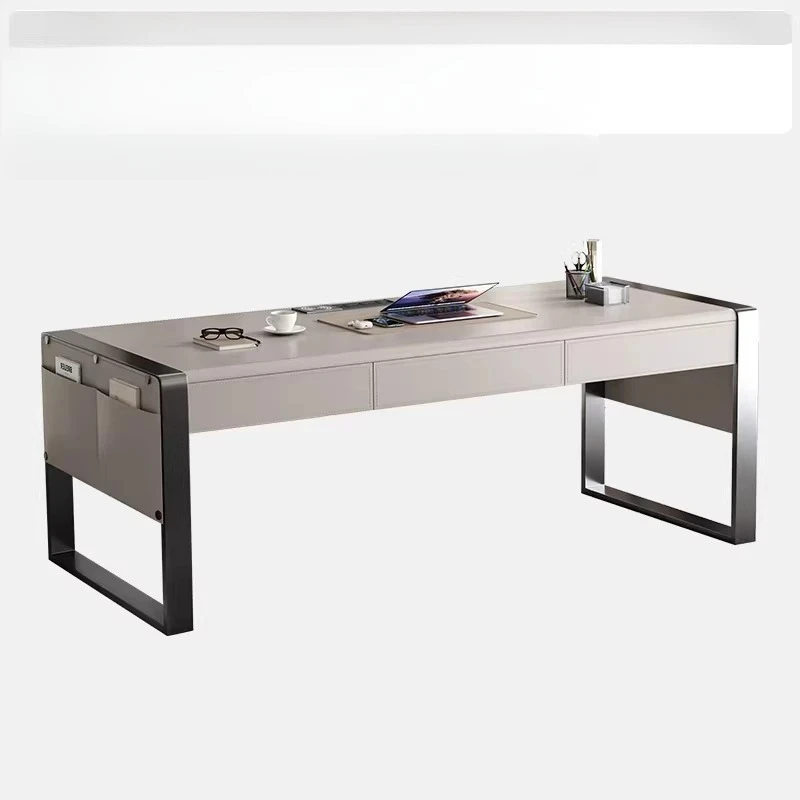 Modern light luxury saddle leather Room desks computer desk room offices office desks and workstations study table
Modern light luxury saddle leather Room desks computer desk room offices office desks and workstations study table