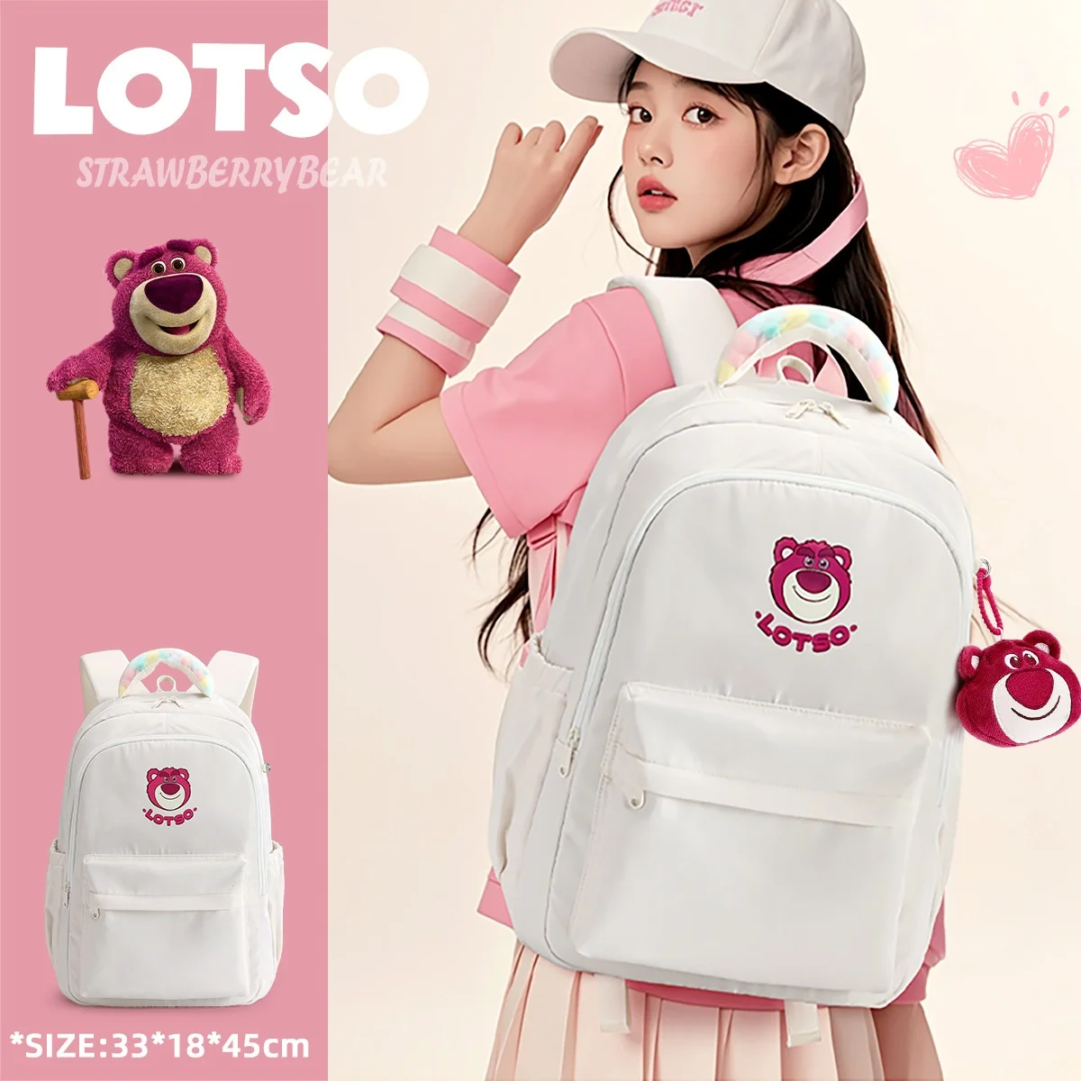 Disney Leisure Girl School Bag Lotso Grade 3-6 Middle Primary Student Shoulder Orthopedic Backpack Large Capacity Light Mochilas
Disney Leisure Girl School Bag Lotso Grade 3-6 Middle Primary Student Shoulder Orthopedic Backpack Large Capacity Light Mochilas