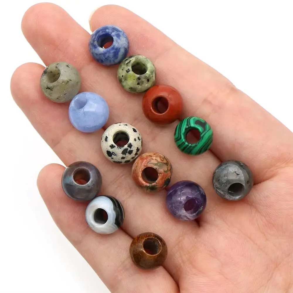 5pcs Natural Stone Big Hole Round Beads Amethyst Labradorite Malachite Materials Necklace Jewelry Accessory For DIY Fashion Gift
5pcs Natural Stone Big Hole Round Beads Amethyst Labradorite Malachite Materials Necklace Jewelry Accessory For DIY Fashion Gift