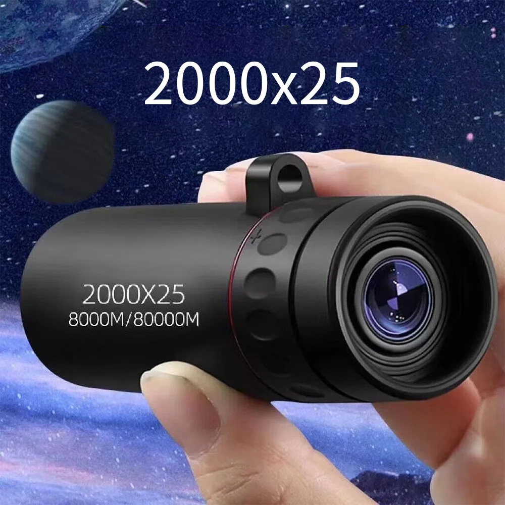 2000x25 Monocular Long Reach Night Range 12X HD Magnification 3.6 Inch Camping Hunting Accessory Powerful Mini Phone Telescope
2000x25 Monocular Long Reach Night Range 12X HD Magnification 3.6 Inch Camping Hunting Accessory Powerful Mini Phone Telescope