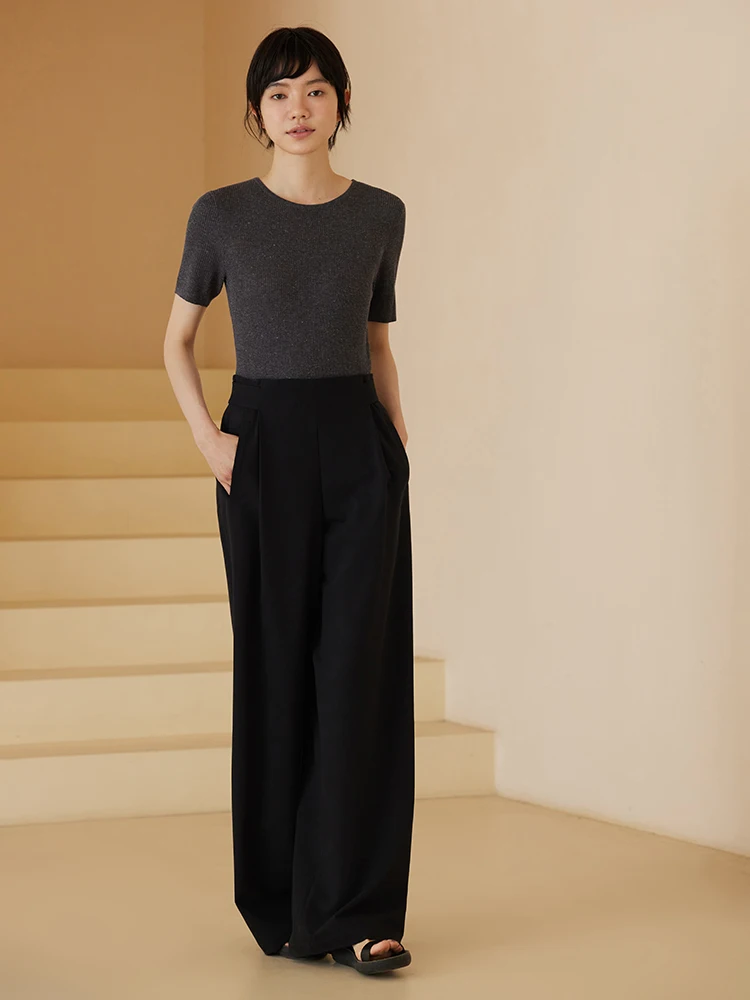 Hacikis Miss Thin Cool Linen Slim Fit Knitted Top Shoulder Sleeve Regular Fit Commute Style Short Sleeve round Neck
Hacikis Miss Thin Cool Linen Slim Fit Knitted Top Shoulder Sleeve Regular Fit Commute Style Short Sleeve round Neck
