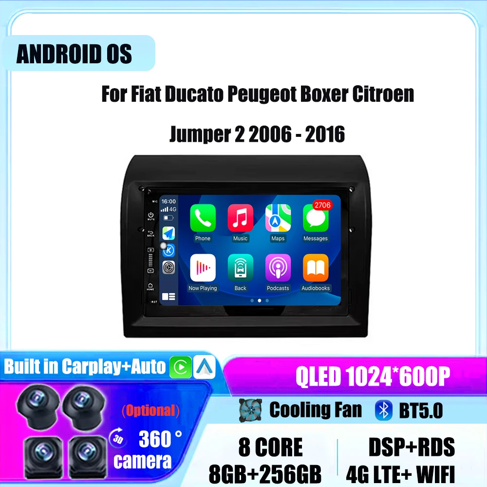 For Fiat Ducato 2006 2007 2008- 2016 7" 4G Android OS Car Radio Stereo Multimedia Navigation Video Player GPS QLED screen BT 5.0
For Fiat Ducato 2006 2007 2008- 2016 7" 4G Android OS Car Radio Stereo Multimedia Navigation Video Player GPS QLED screen BT 5.0