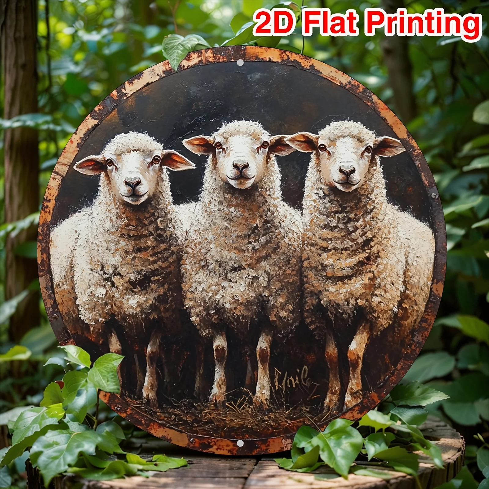 2D Flat, 1pc Vintage Sheep Aluminum Wall Art - 8x8 Inch Round 2D Flat Print, Rustic Wall Decor For Living Room, Bedroom, Kitchen
2D Flat, 1pc Vintage Sheep Aluminum Wall Art - 8x8 Inch Round 2D Flat Print, Rustic Wall Decor For Living Room, Bedroom, Kitchen