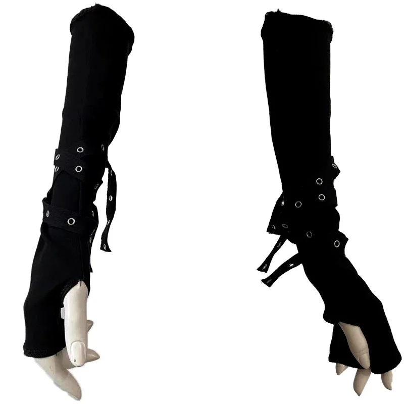 Women Wrist Mitten Half Finger Rivet Belt Punk Hip Hop Party Glove Unisex Gothic Fingerless Eyelet Ribbon Elbow Gloves Harajuku
Women Wrist Mitten Half Finger Rivet Belt Punk Hip Hop Party Glove Unisex Gothic Fingerless Eyelet Ribbon Elbow Gloves Harajuku