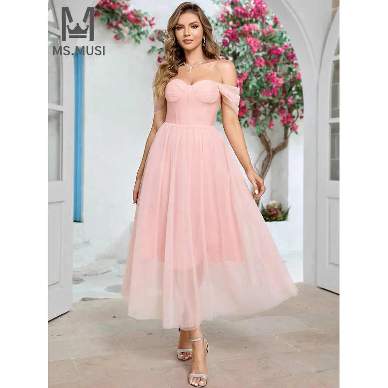 MSMUSI 2024 New Fashion Women Sexy Off The Shoulder Lace Mesh Corset Sleeveless Bandage Bodycon Party Club Event Slim Midi Dress
MSMUSI 2024 New Fashion Women Sexy Off The Shoulder Lace Mesh Corset Sleeveless Bandage Bodycon Party Club Event Slim Midi Dress