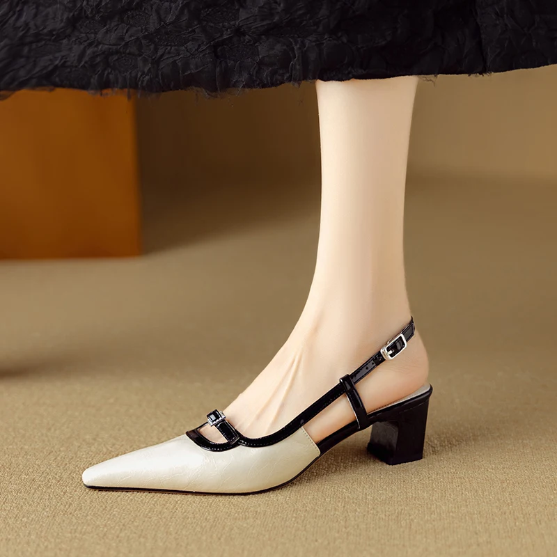 High Heel 5cm Women Pumps 2025 Spring New Head Shoes High Quality Products with Super Full Leather Inner Black Blue White A173
High Heel 5cm Women Pumps 2025 Spring New Head Shoes High Quality Products with Super Full Leather Inner Black Blue White A173