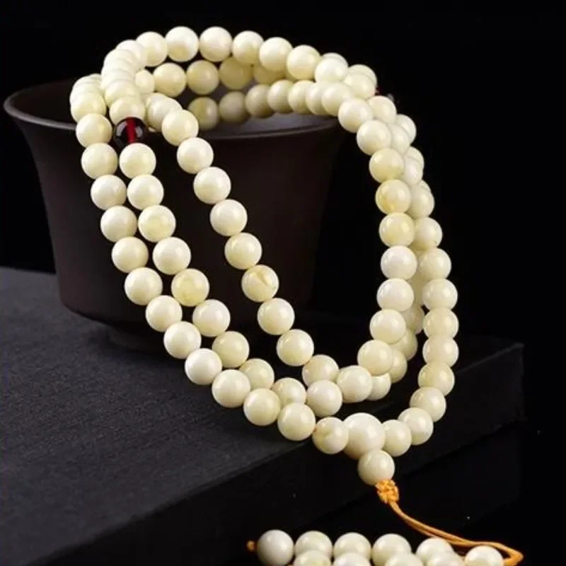 White Beeswax 108 Buddha Beads Bracelet Men's and Women's Necklace Sweater Chain Jewelry
White Beeswax 108 Buddha Beads Bracelet Men's and Women's Necklace Sweater Chain Jewelry