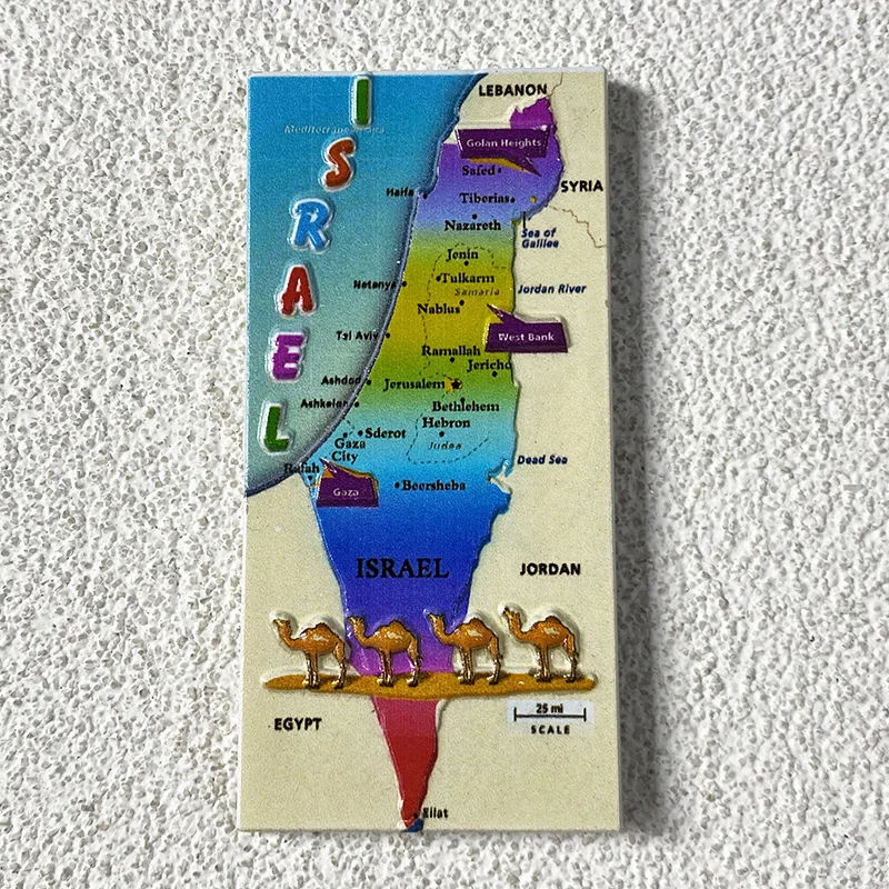 3D Israel & Palestine Map Fridge Magnet - Decorative Room & Home Accent, Cute & Colorful Resin Design
3D Israel & Palestine Map Fridge Magnet - Decorative Room & Home Accent, Cute & Colorful Resin Design