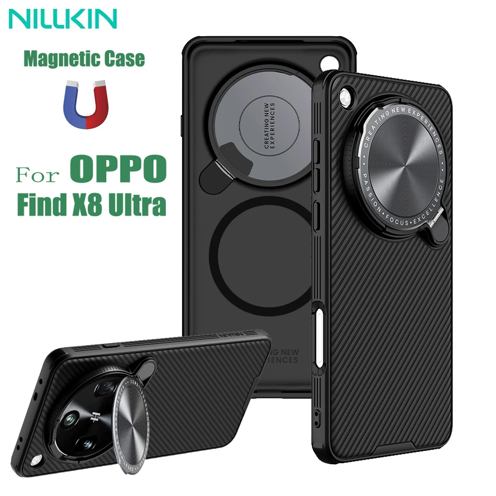 For OPPO Find X8 Ultra MagSafe Case NILLKIN CamShield Prop Magnetic Wireless Charging Phone Holder Camera Cover For Find X8Ultra
For OPPO Find X8 Ultra MagSafe Case NILLKIN CamShield Prop Magnetic Wireless Charging Phone Holder Camera Cover For Find X8Ultra