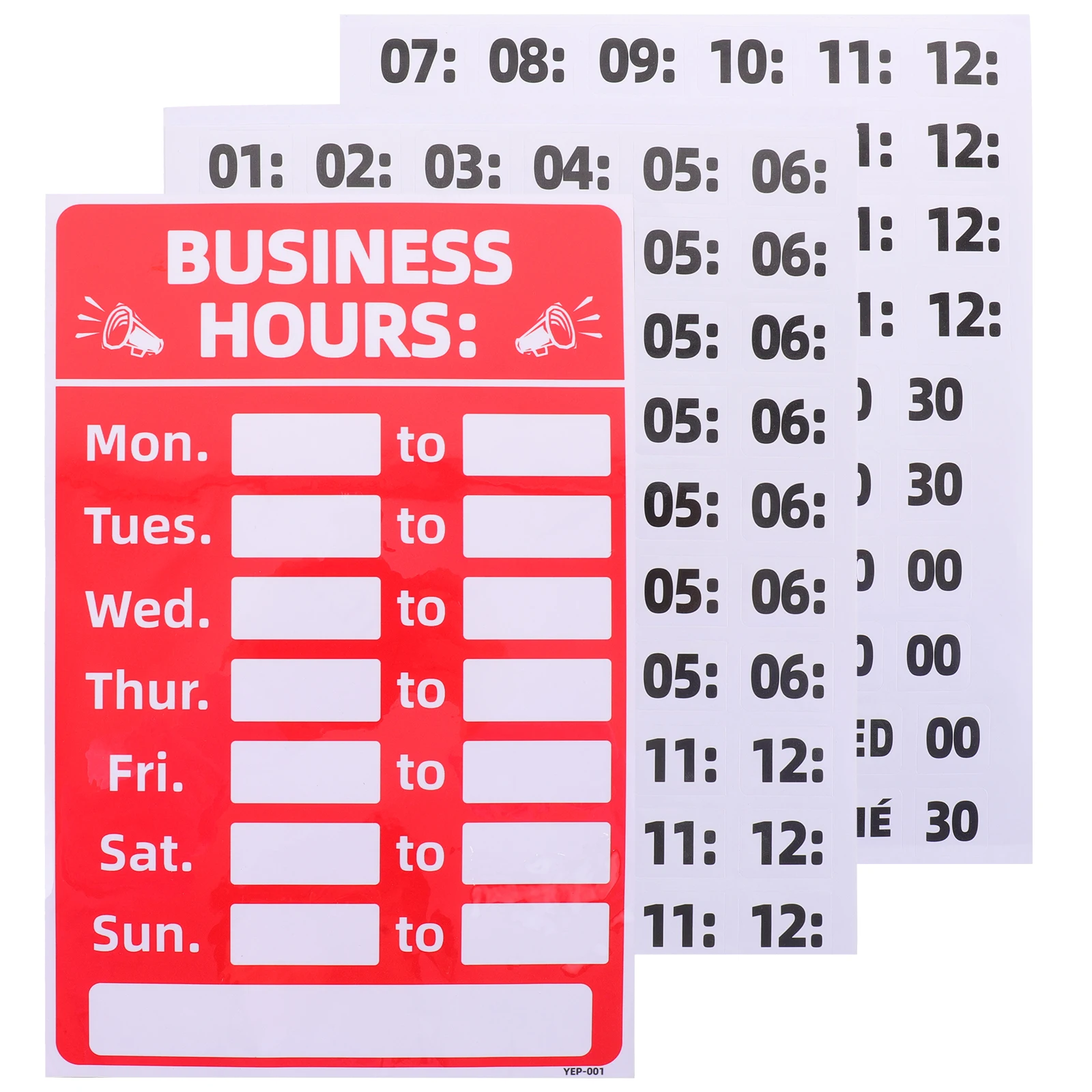 2pcs Business Hours Signage Adhesive Stickers for Window Office Store Cafe Restaurant Decal Labels Storage
2pcs Business Hours Signage Adhesive Stickers for Window Office Store Cafe Restaurant Decal Labels Storage