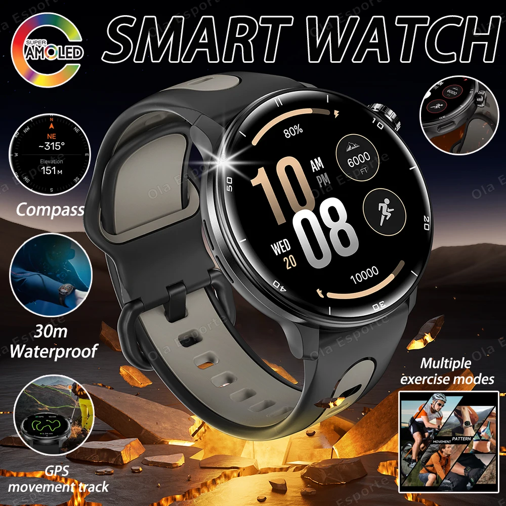 New For Xiaomi Smart Watch AMOLED Always On Display Bluetooth Call GPS Compass Outdoor Sports Smartwatch Women Men Android IOS
New For Xiaomi Smart Watch AMOLED Always On Display Bluetooth Call GPS Compass Outdoor Sports Smartwatch Women Men Android IOS