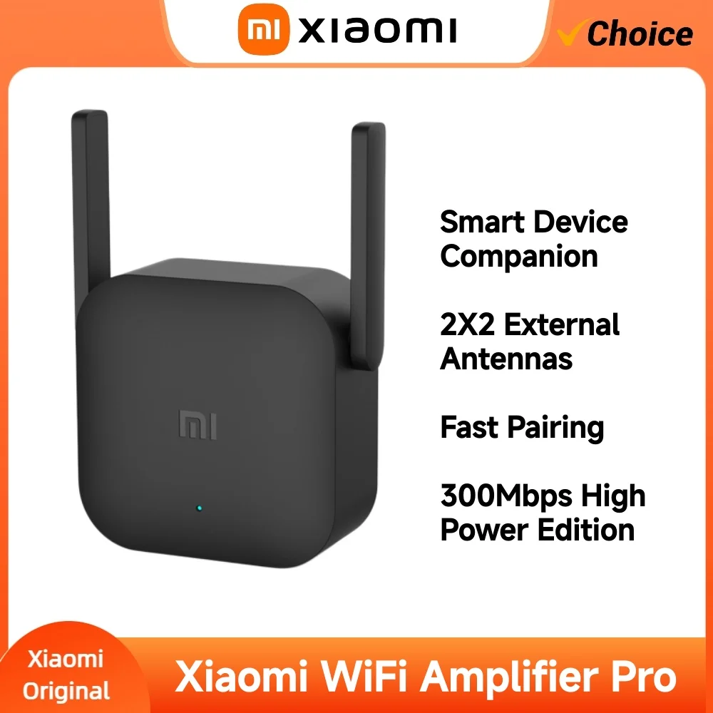 Xiaomi WiFi Pro 300Mbps Wireless Repeater, 2.4G Dual Antenna Signal Booster Amplifier for Home Router Network Range Extender
Xiaomi WiFi Pro 300Mbps Wireless Repeater, 2.4G Dual Antenna Signal Booster Amplifier for Home Router Network Range Extender