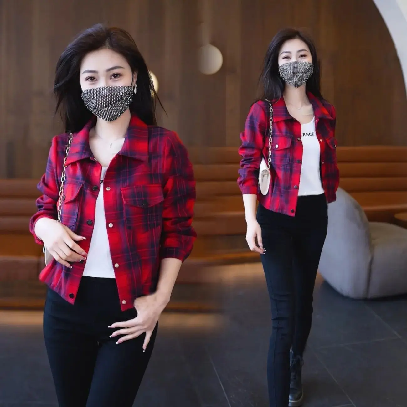 Spring Autumn Women's Loose Plaid irt Sli Collar Long Sve Open Cardigan Faionable Small Fraance Sle Top
Spring Autumn Women's Loose Plaid irt Sli Collar Long Sve Open Cardigan Faionable Small Fraance Sle Top