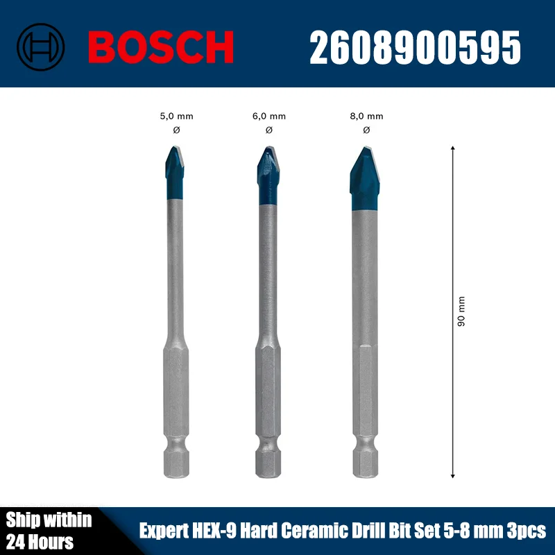 BOSCH 2608900595 Expert HEX-9 Hard Ceramic Drill Bit Set 5-8 mm 3Pack High Quality Tool Accessory
BOSCH 2608900595 Expert HEX-9 Hard Ceramic Drill Bit Set 5-8 mm 3Pack High Quality Tool Accessory