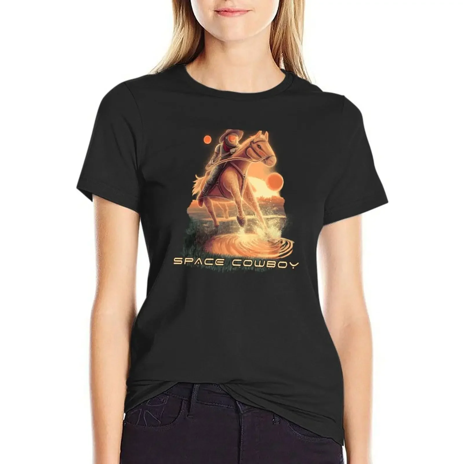 Space Cowboy T-Shirt summer tops summer top kawaii clothes Female clothing tops Women
Space Cowboy T-Shirt summer tops summer top kawaii clothes Female clothing tops Women