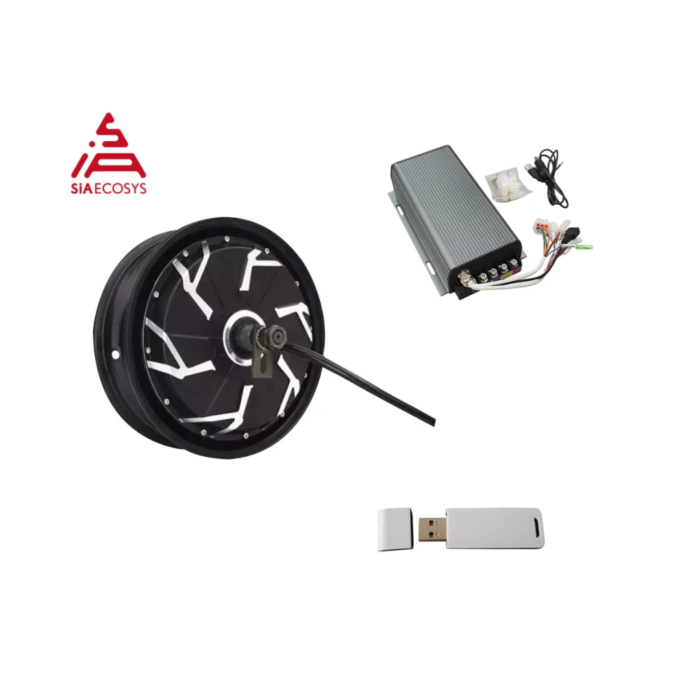 Siaecosys/QSMOTOR Мощный двигатель-концентратор колеса мощностью 5 кВт 12x3,5 дюйма с контроллером Sabvoton SVMC72200 
Siaecosys/QSMOTOR Мощный двигатель-концентратор колеса мощностью 5 кВт 12x3,5 дюйма с контроллером Sabvoton SVMC72200