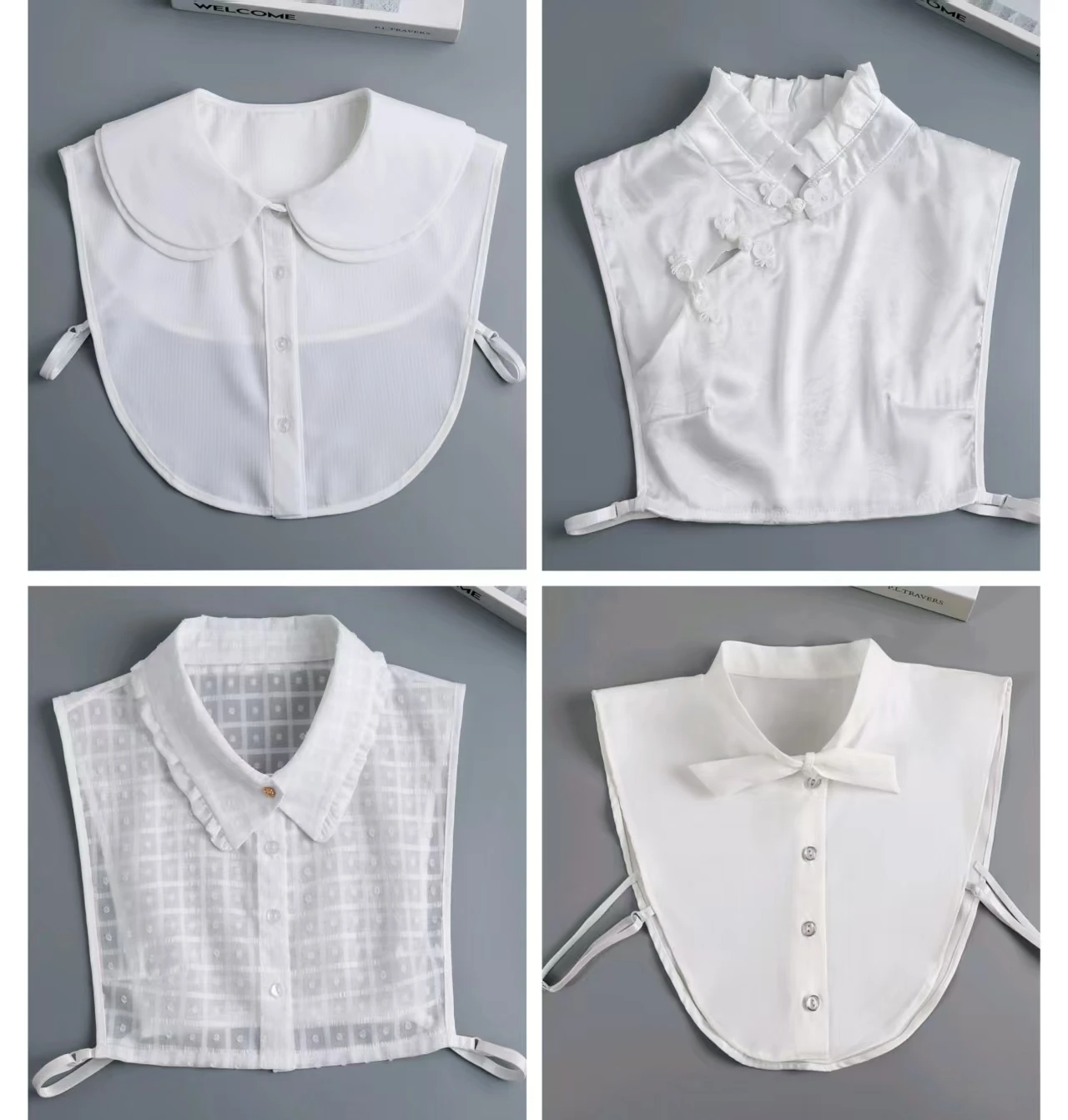 Women Sweet Layer Agaric Ruffles Stand Fake Collar Button & Cuffs Sweater Blouse Detachable Shirt Collars False Lapel Top Tie
Women Sweet Layer Agaric Ruffles Stand Fake Collar Button & Cuffs Sweater Blouse Detachable Shirt Collars False Lapel Top Tie